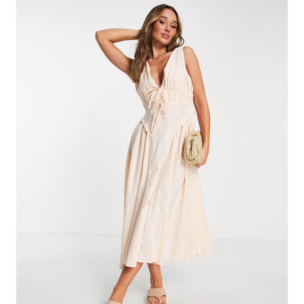 ASOS NWT Peach Tie Dress - US 6